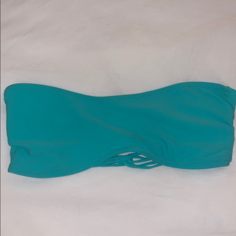 Turquoise Bandeau Bikini Top